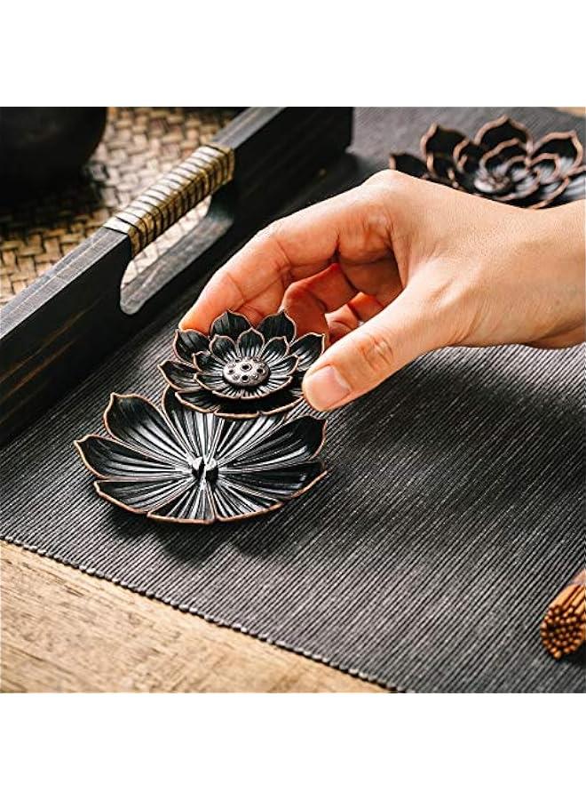 2 Pack Incense Burner, Incense Holder for Sticks, Brass Lotus Incense Stick Holder - Image 3